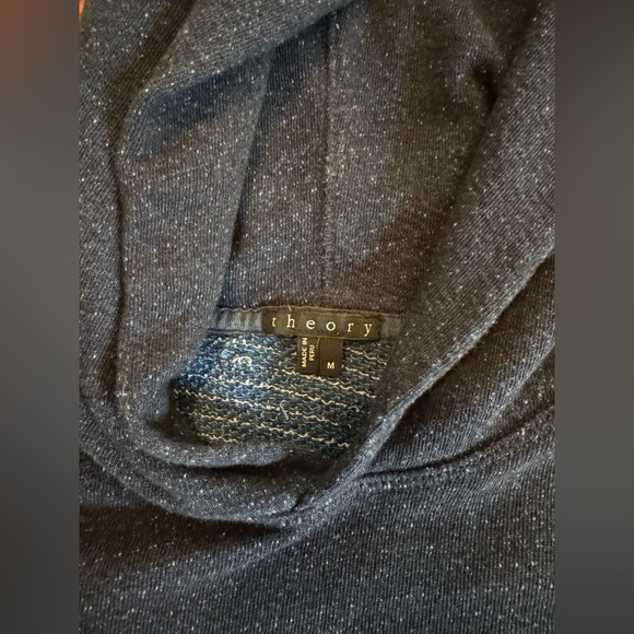Perfect condition men’s M blue and white speckled Theory men’s pullover hoodie - Picture 4 of 7